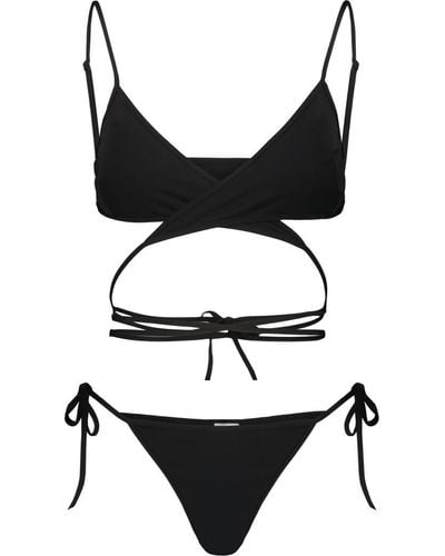 Balenciaga Wrap Bikini Set Clothing - Black