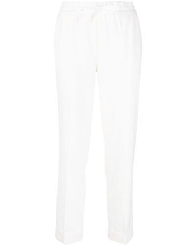 P.A.R.O.S.H. Tapered Drawstring Trousers - White