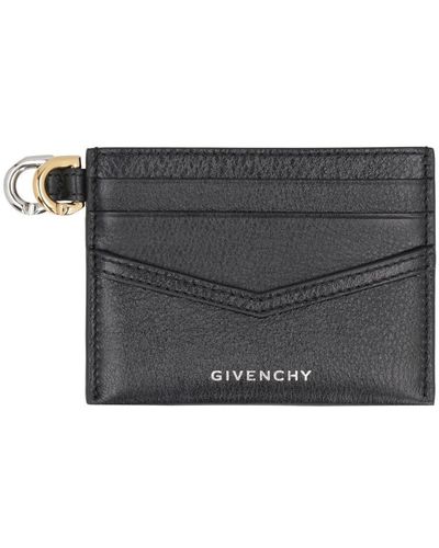 Givenchy Voyou Leather Card Holder - Gray
