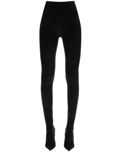 Balenciaga 'Knife' Leggings With Built-In Court Shoes - Black