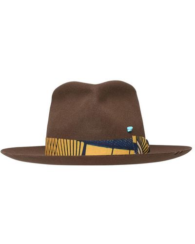 SUPERDUPER Brown Felt Bouganville Hat