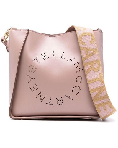 Stella McCartney Perforated-Logo Shoulder Bag - Pink
