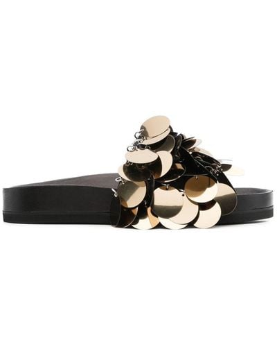 Rabanne Sparkle Sandal Shoes - Black
