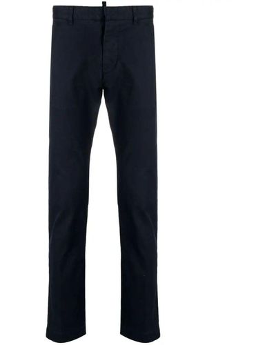 DSquared² Low-rise Slim-fit Cotton Chinos - Blue