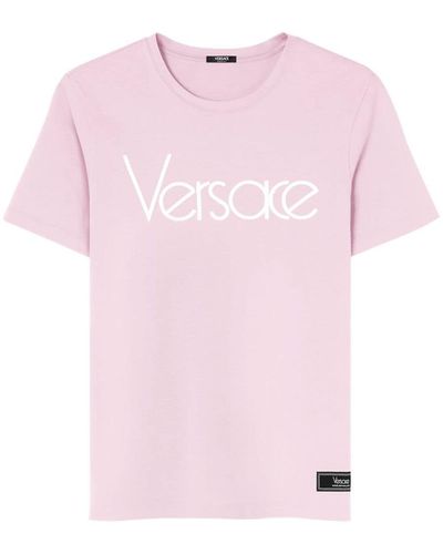Versace T-shirt With Logo - Pink