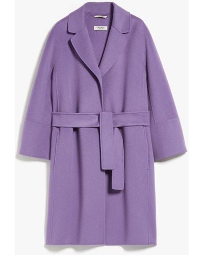 Max Mara Arona Wool Coat - Purple