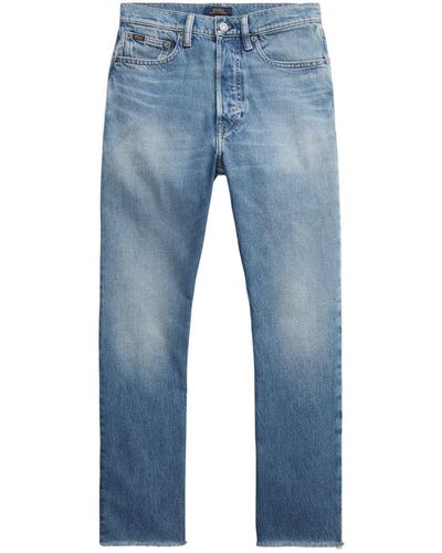 Polo Ralph Lauren Logo-tag High-rise Cropped Jeans - Blue
