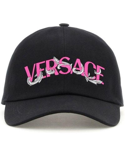 Versace Logo-print Detail Baseball Cap - Black