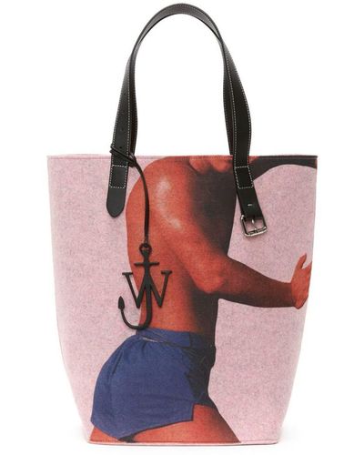 JW Anderson Photograph-print Belt Tote Bag - Red