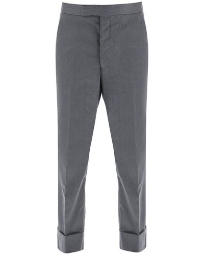 Thom Browne Cropped Tailoring Pants - Gray