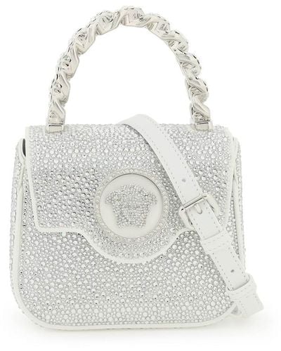 Versace 'la Medusa' Crystal Handbag - White
