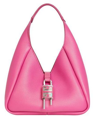 Givenchy Mini G-hobo Bag In Neon Soft Leather - Pink