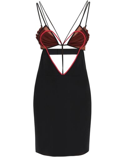 Nensi Dojaka Mini Slip Dress With Cut-out Detailing - Black