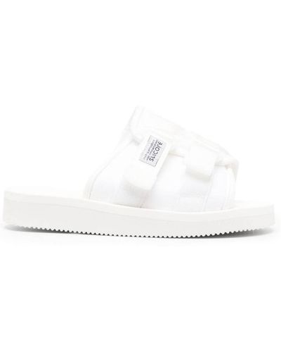 Suicoke 'kaw-cab' Sandals With Velcro Fastening In Nylon - White