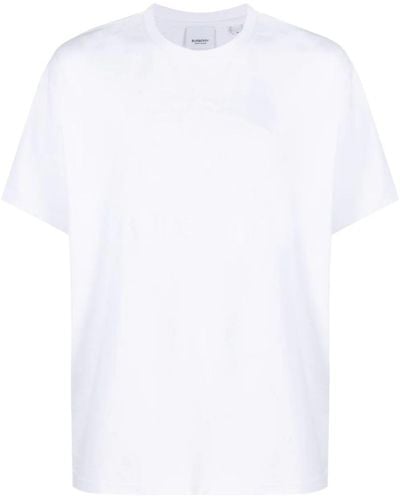 Burberry Logo-embossed Crew-neck T-shirt - White