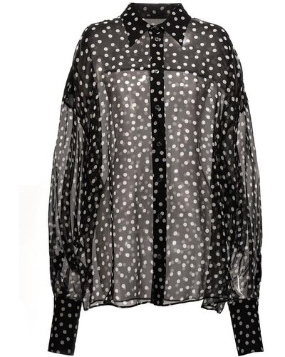 Dolce & Gabbana Polka Dot Shirt - Black