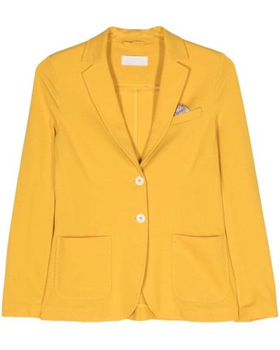 Circolo 1901 Single-Breasted Pique Jacket - Yellow