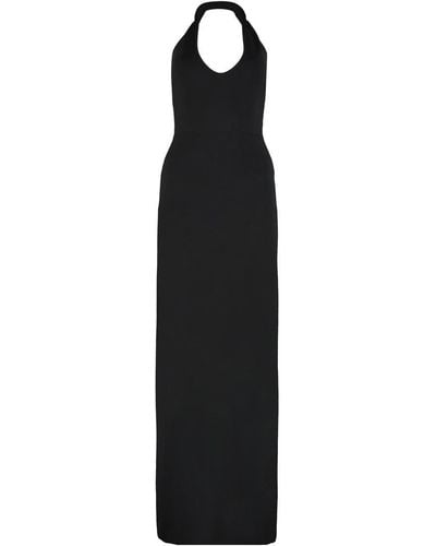 Saint Laurent Knitted Long Dress - Black