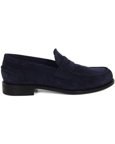 BERWICK  1707 Kudu Reverse Baltic Loafers Shoes - Blue