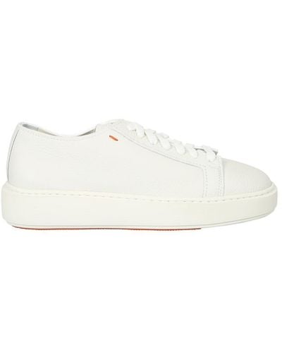 Santoni Leather Sneakers - White