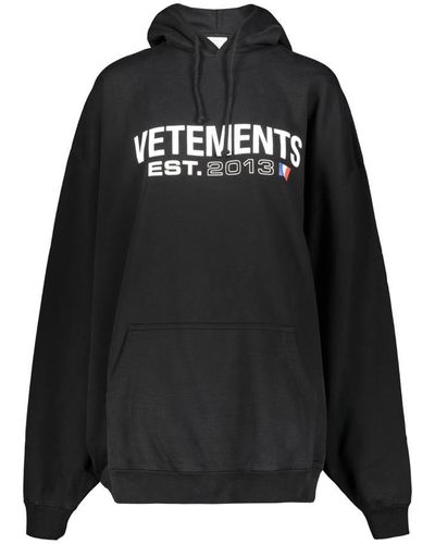 Vetements Flag Logo Hoodie Clothing - Black