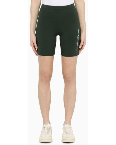 Sporty & Rich Logo-printed Biker Pant Forest - Green