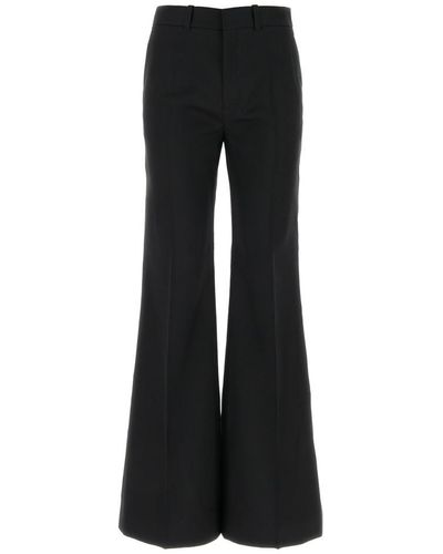 Chloé Flared Silk Trousers - Black