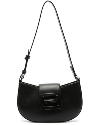 Hogan H-Bag Leather Shoulder Bag - Black