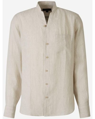 Sease Fish Tail Linen Shirt - White