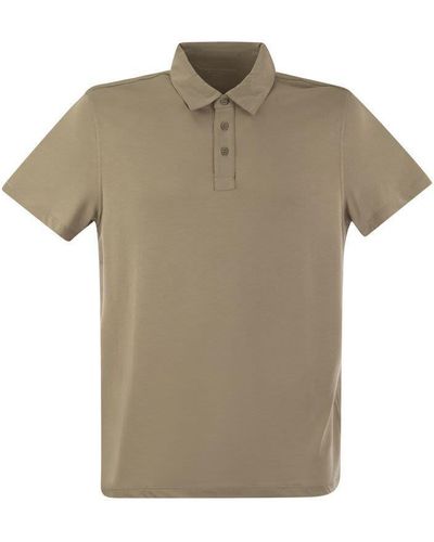 Majestic Filatures Short-sleeved Polo Shirt In Lyocell - Multicolor