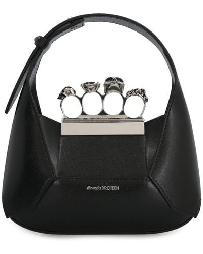 Alexander McQueen Jewel Mini Hobo Bag - Black