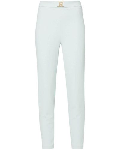 Elisabetta Franchi Trousers With Logo - White
