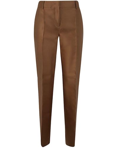 Alberta Ferretti Mikado Trouser Clothing - Brown