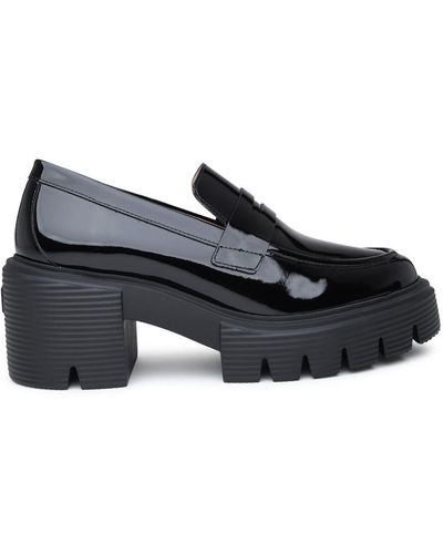 Stuart Weitzman Black Patent Soho Loafers