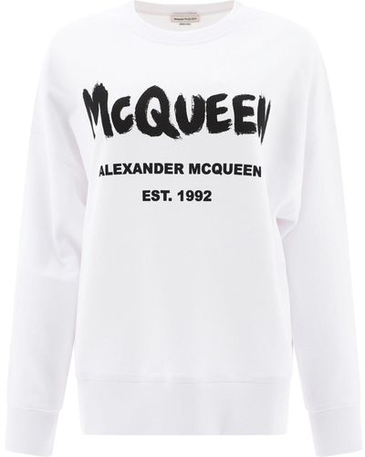 Alexander McQueen "graffiti" Sweatshirt - White