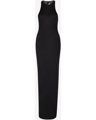 Saint Laurent Semi-Transparent Maxi Dress - Black