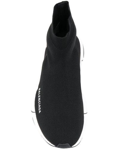 Balenciaga Speed 2.0 Stretch-knit Mid-top Trainers - Black