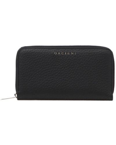 Orciani Continental Wallet With Zip - Black