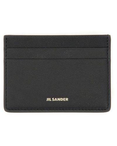 Jil Sander Card Holder With Logo - Black