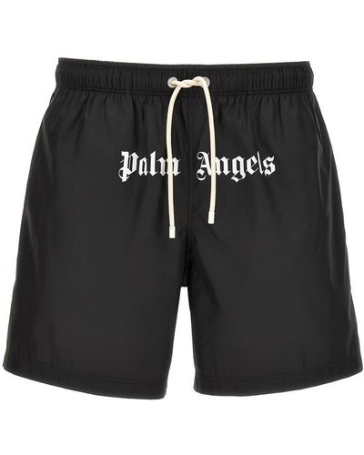 Palm Angels 'Classic Logo' Swim Shorts - Black