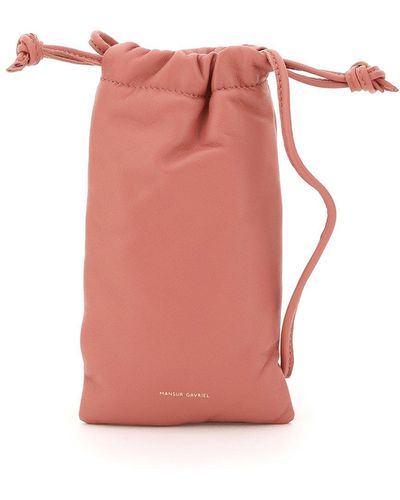 Mansur Gavriel Pillow Necklace Crossbody Bag - Pink