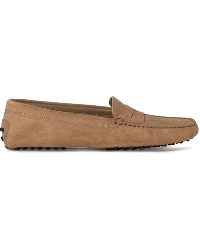 Tod's Gommini Suede Driving Shoes - Brown