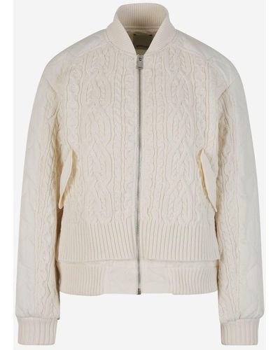 Jonathan Simkhai Knit Bomber Jacket - White