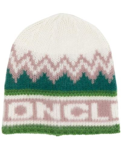 Moncler Intarsia-knit Logo Beanie - Multicolor