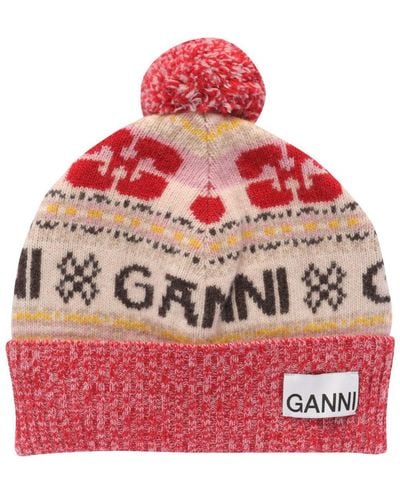 Ganni Hats - Red
