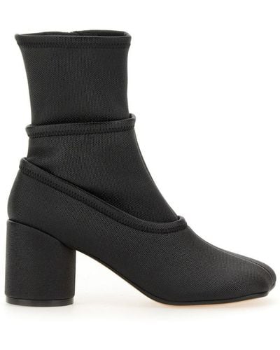 MM6 by Maison Martin Margiela Layered Stretch Anatomic Boot - Black