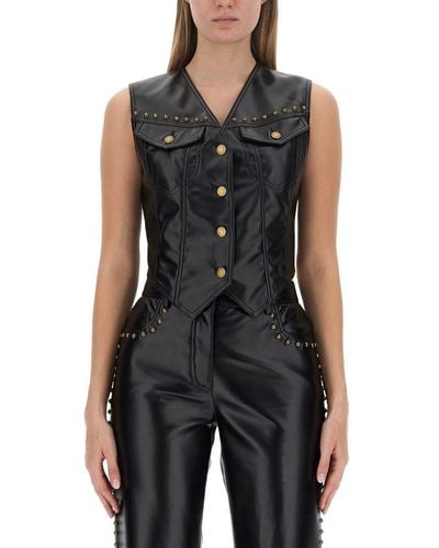 Moschino Jeans Vest With Buttons - Black
