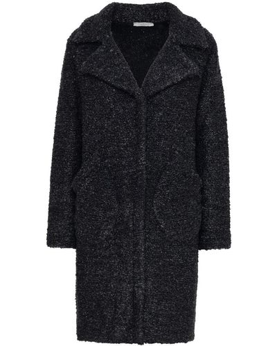 Charlott Gray Wool Coat - Black