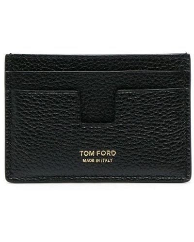 Tom Ford Grain Leather Classic Card Holder - Black