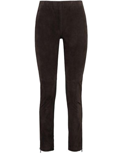 P.A.R.O.S.H. Suede Leggings - Black